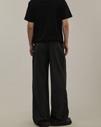 Wide Leg Wool Blend Trousers