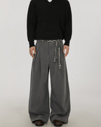 A-line Wool-Blend Wide-Leg Trousers
