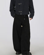 Relaxed Wool-Blend Wide-Leg Trousers