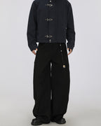 Relaxed Wool-Blend Wide-Leg Trousers