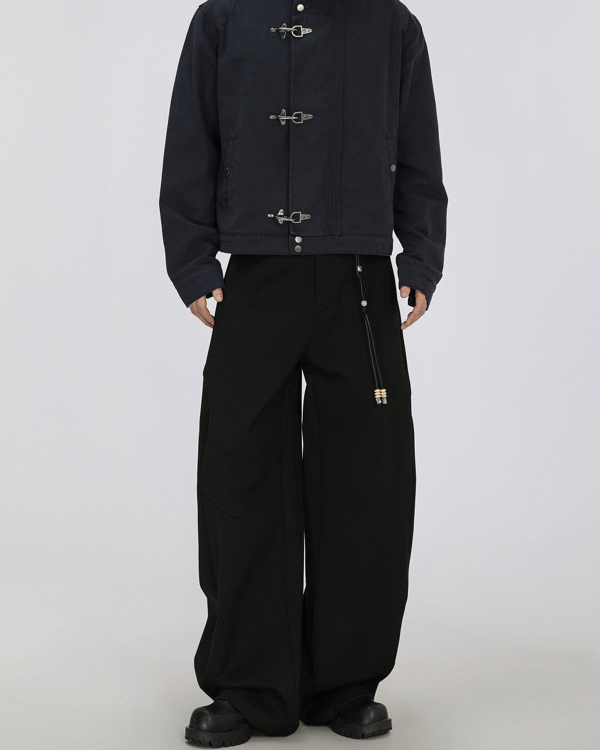 Relaxed Wool-Blend Wide-Leg Trousers