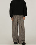 Checkered Wide Leg Trousers