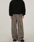 Checkered Wide Leg Trousers