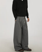 A-line Wool-Blend Wide-Leg Trousers