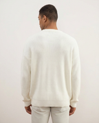 Off-White Crewneck Malfilé English Rib Sweater