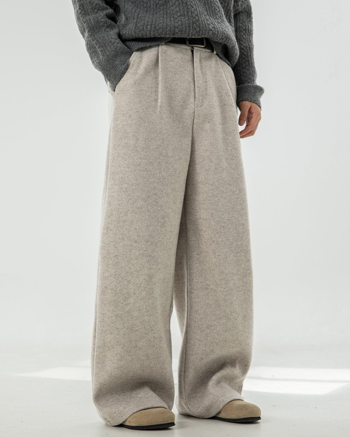 The Woolblend Draped Trousers