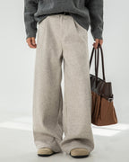 The Heavy Texture Wool Wide Leg Trouser