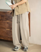 7,0 Relaxed Wide-Leg Drawstring Trousers