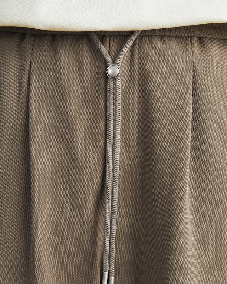 Soft Waistband Drawstrings Relaxed Pants
