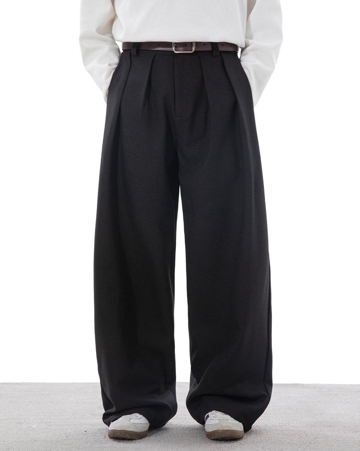 The Draped Ease Pleat Trousers