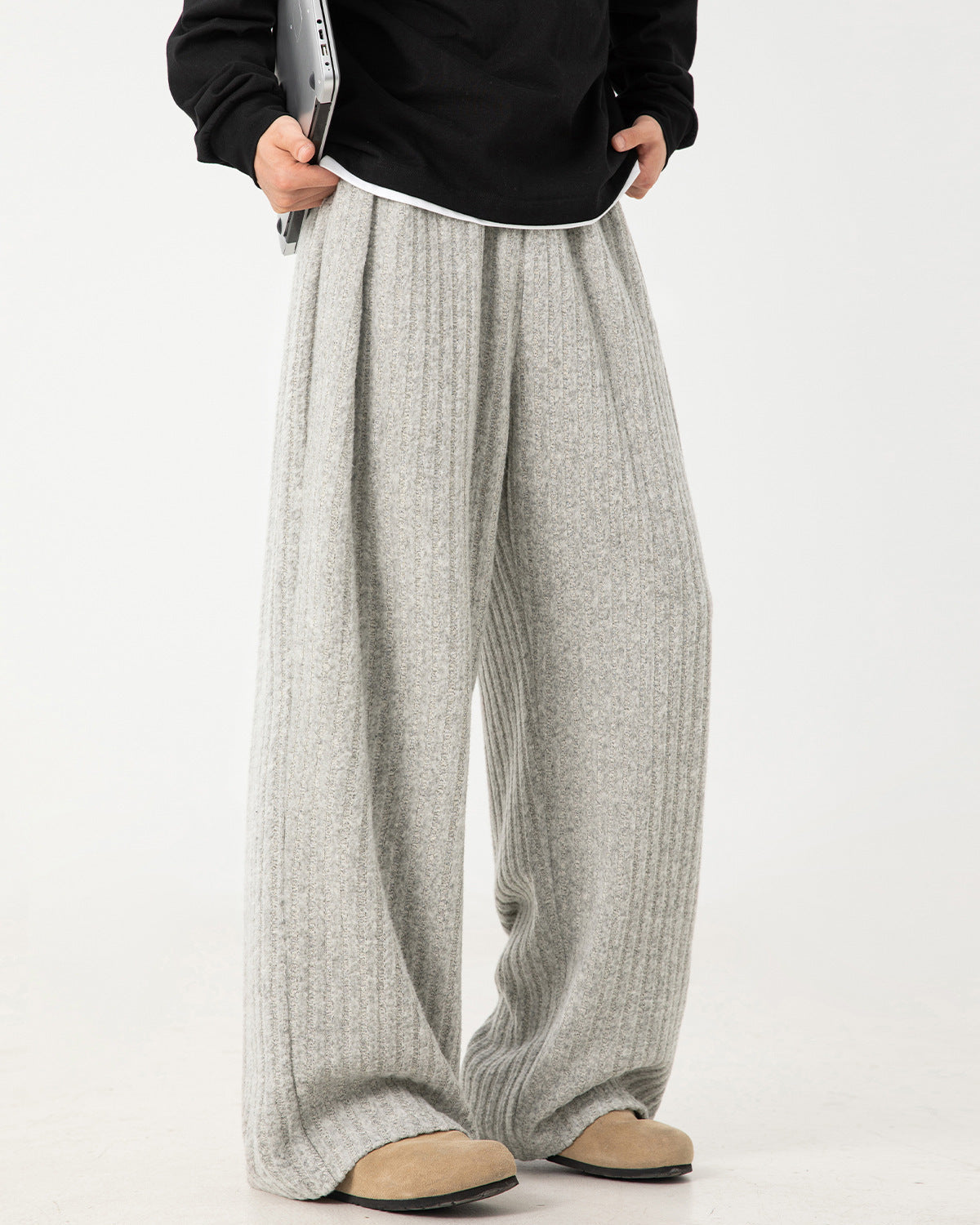 The Drape Texture Fleece Trousers