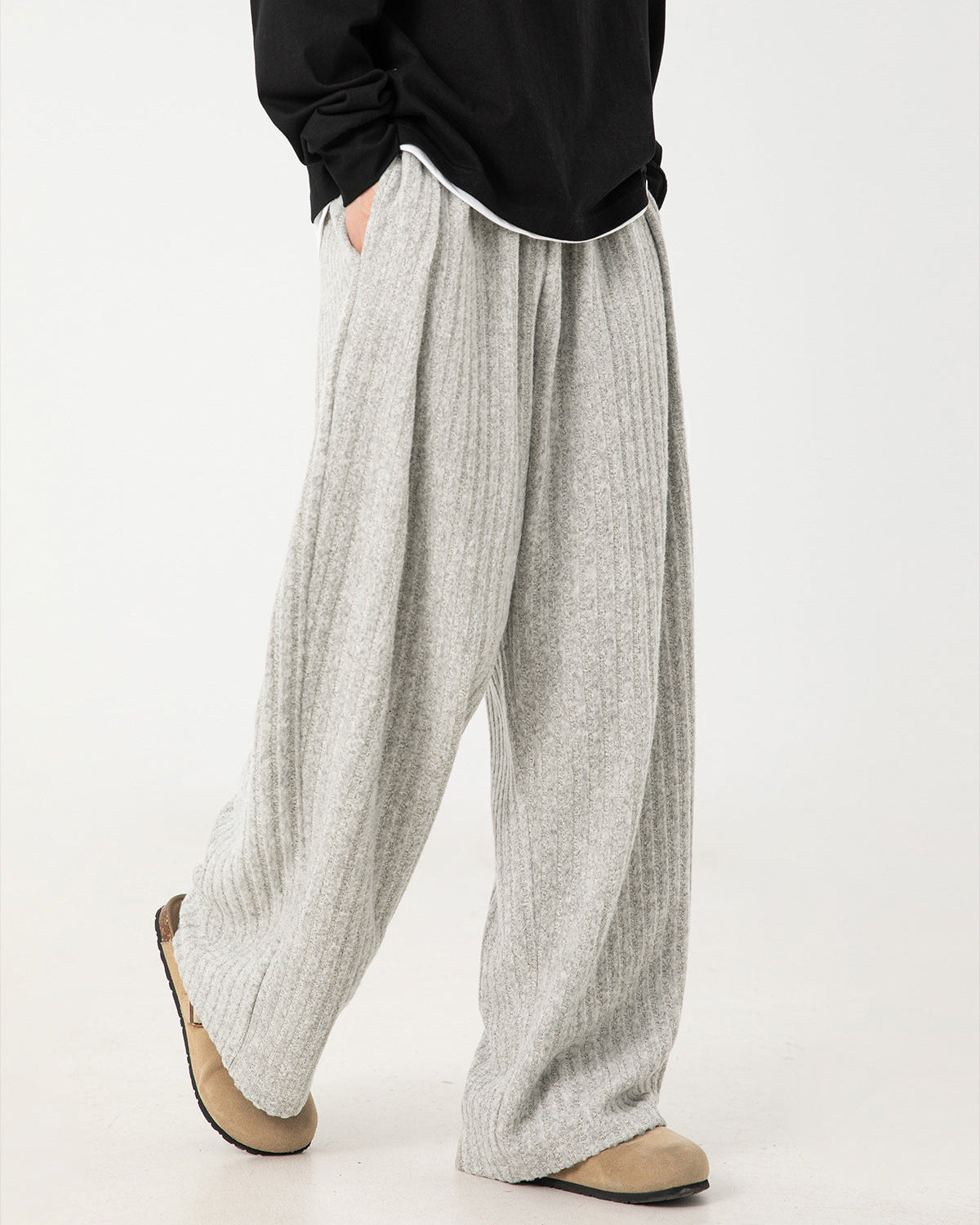 The Drape Texture Fleece Trousers
