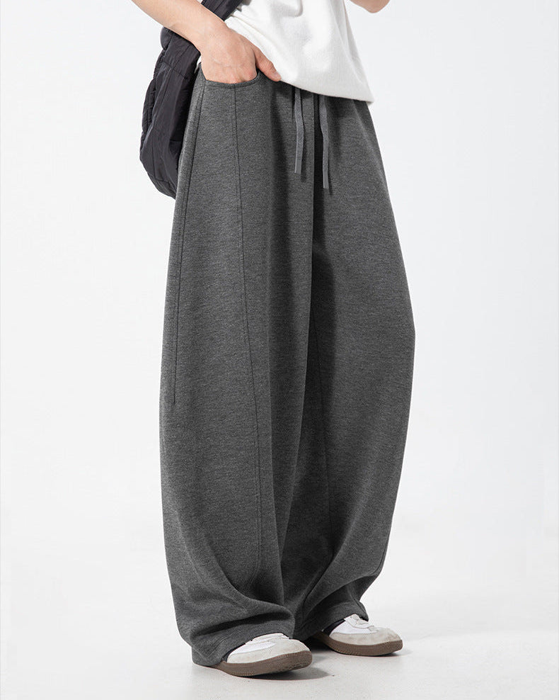 The Split-Stitch Textured Casual Pants