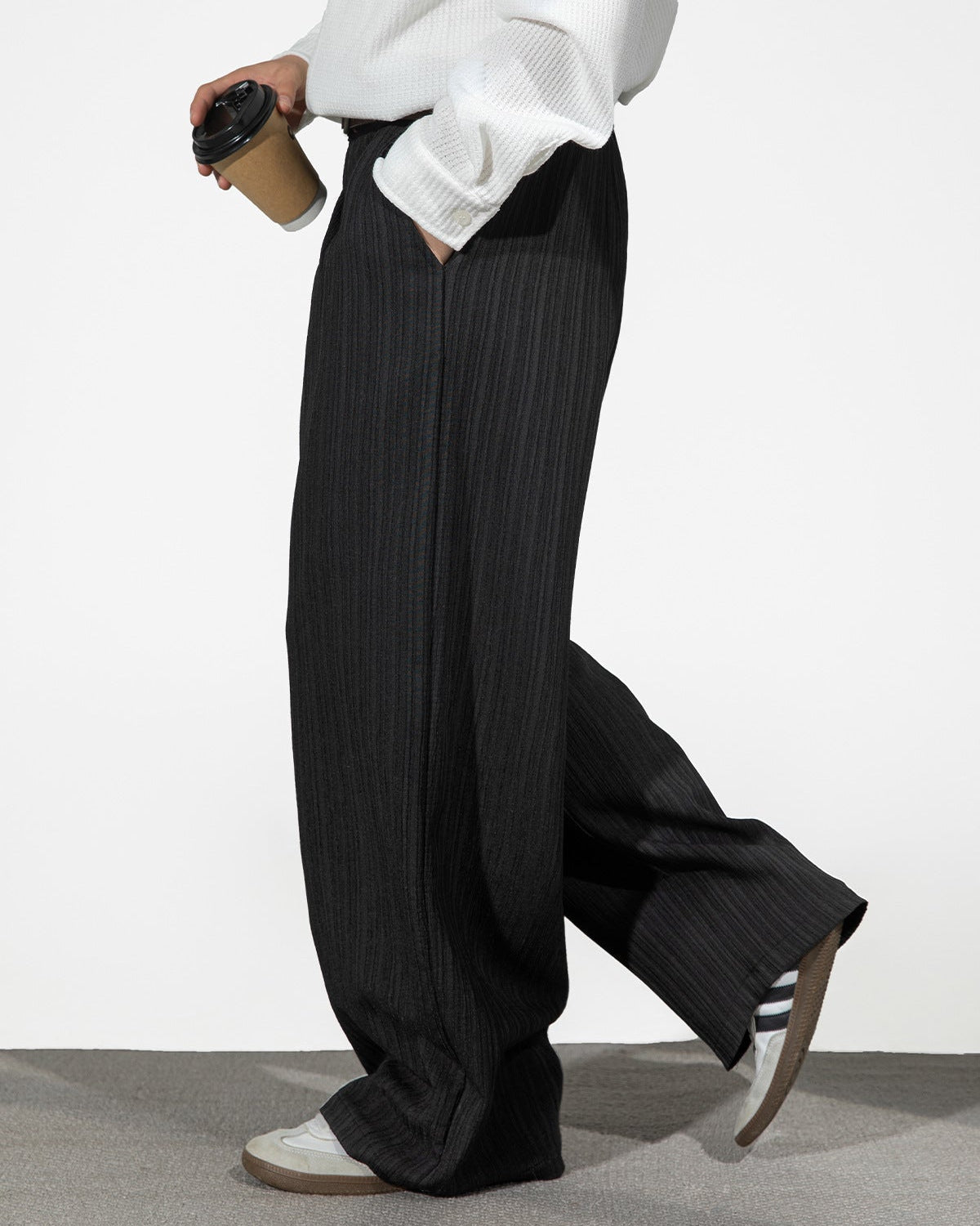 The Strata Pleated Stripe Trousers