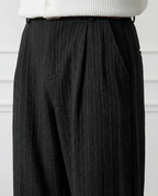 Etro Draped Striped Trousers – Loose Pleated Straight-Leg Fit