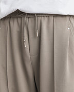 Soft Feel Straigh Leg Trousers with Waistband and Drawstrings
